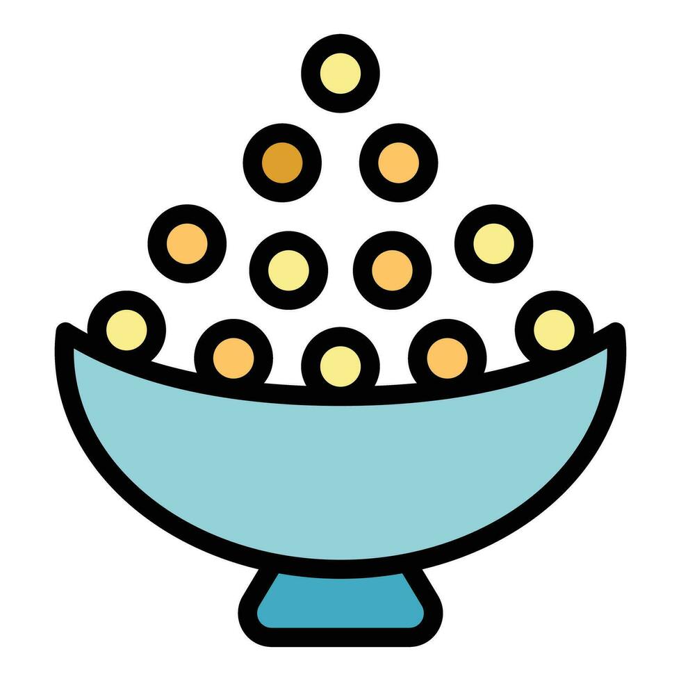 pescado caviar icono vector plano