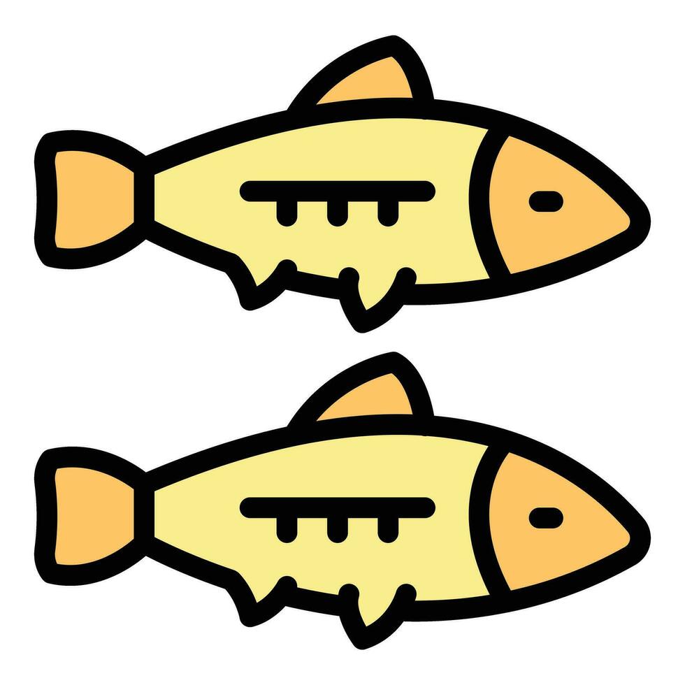Sardine fish icon vector flat