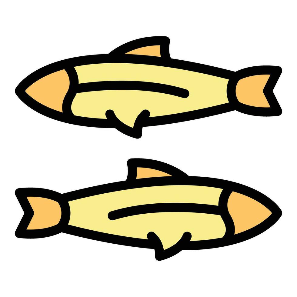 Sea herring icon vector flat