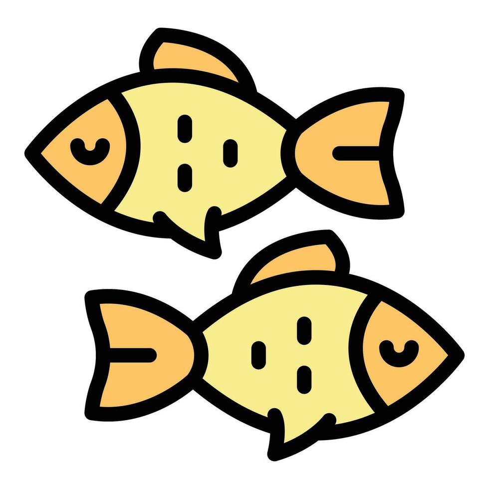 Marine fish icon vector flat