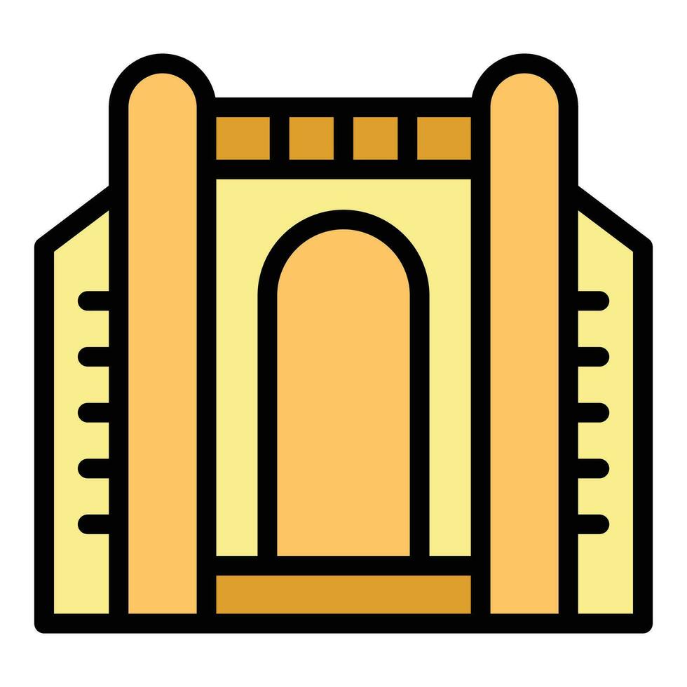 Building place icon vector flat