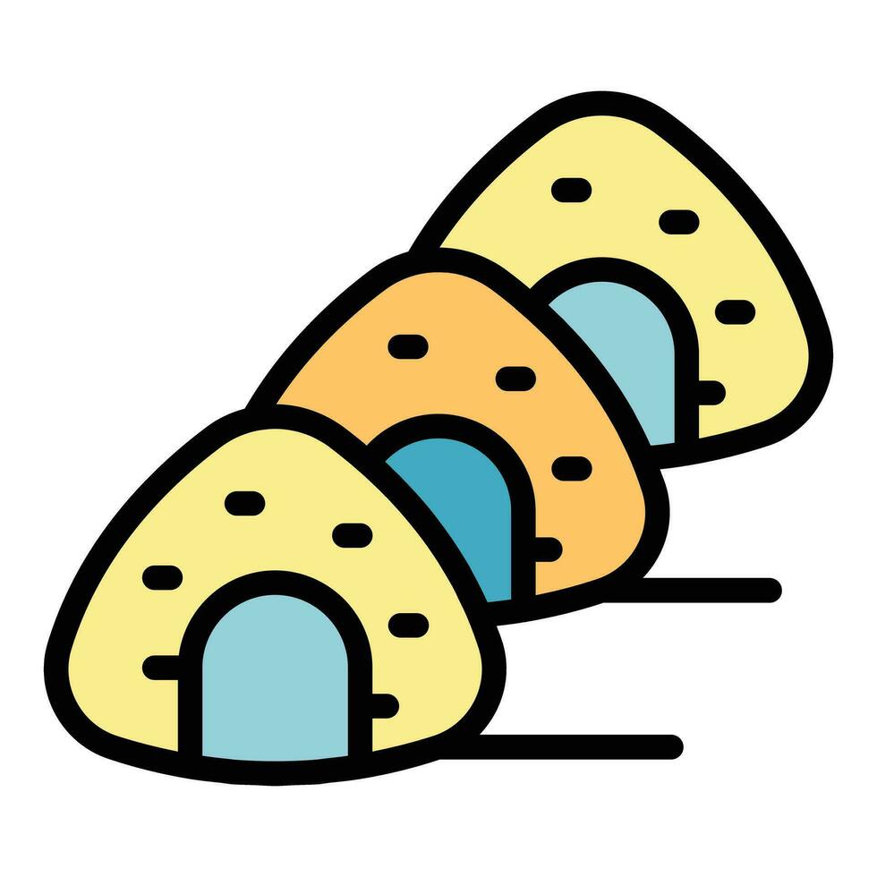 Sushi roll icon vector flat