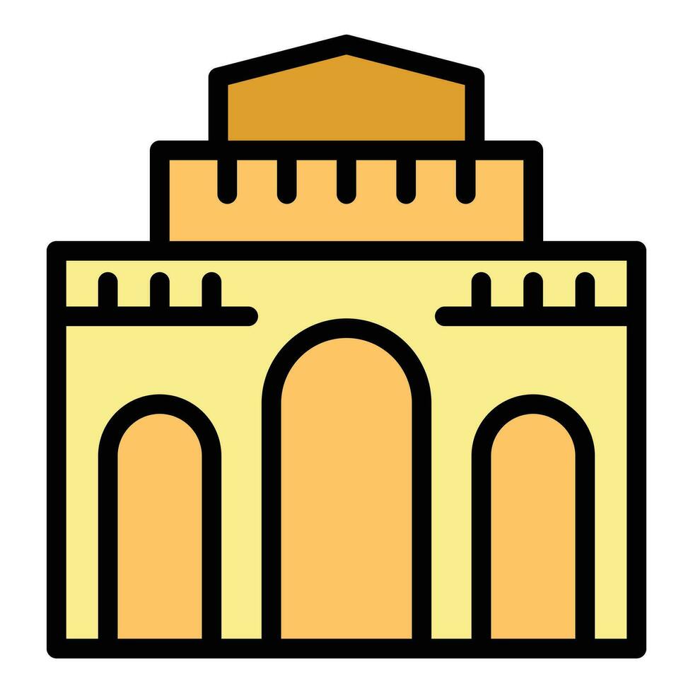 Casablanca building icon vector flat