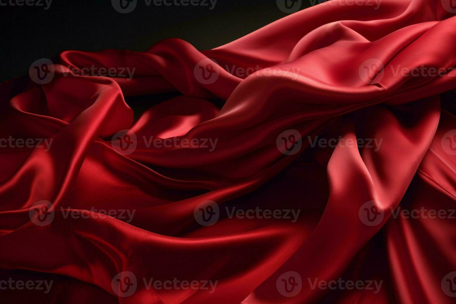 Red silk background. Generate Ai photo