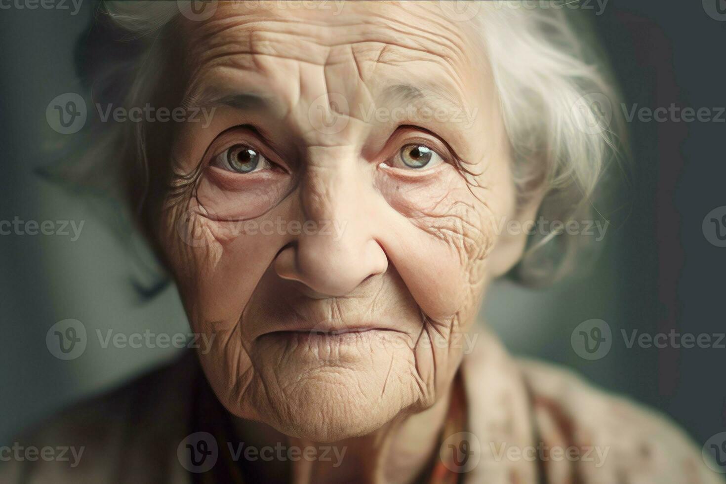 Old woman portrait. Generate Ai photo