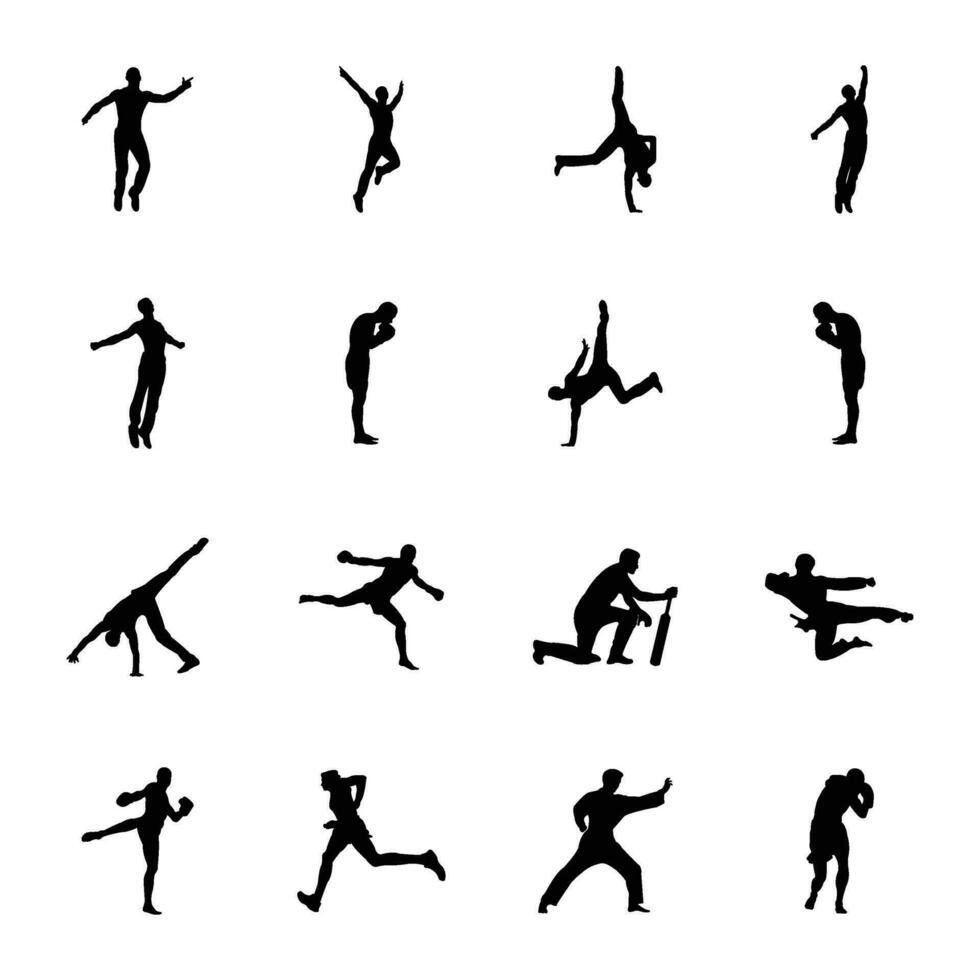 Pack of Sports Silhouettes Icons vector