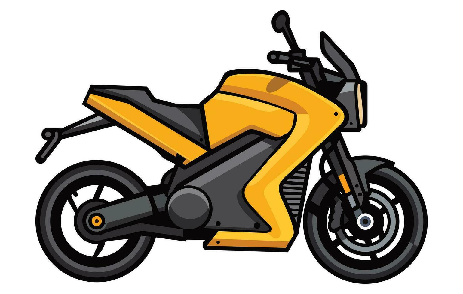 illustration of motor cycle vector design, Sport bike wrap design vector.
