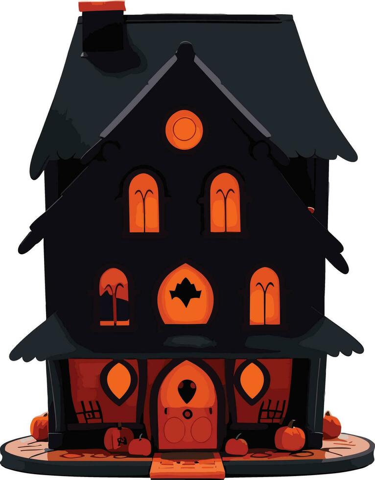 Haunted House Laser Cut Design vector