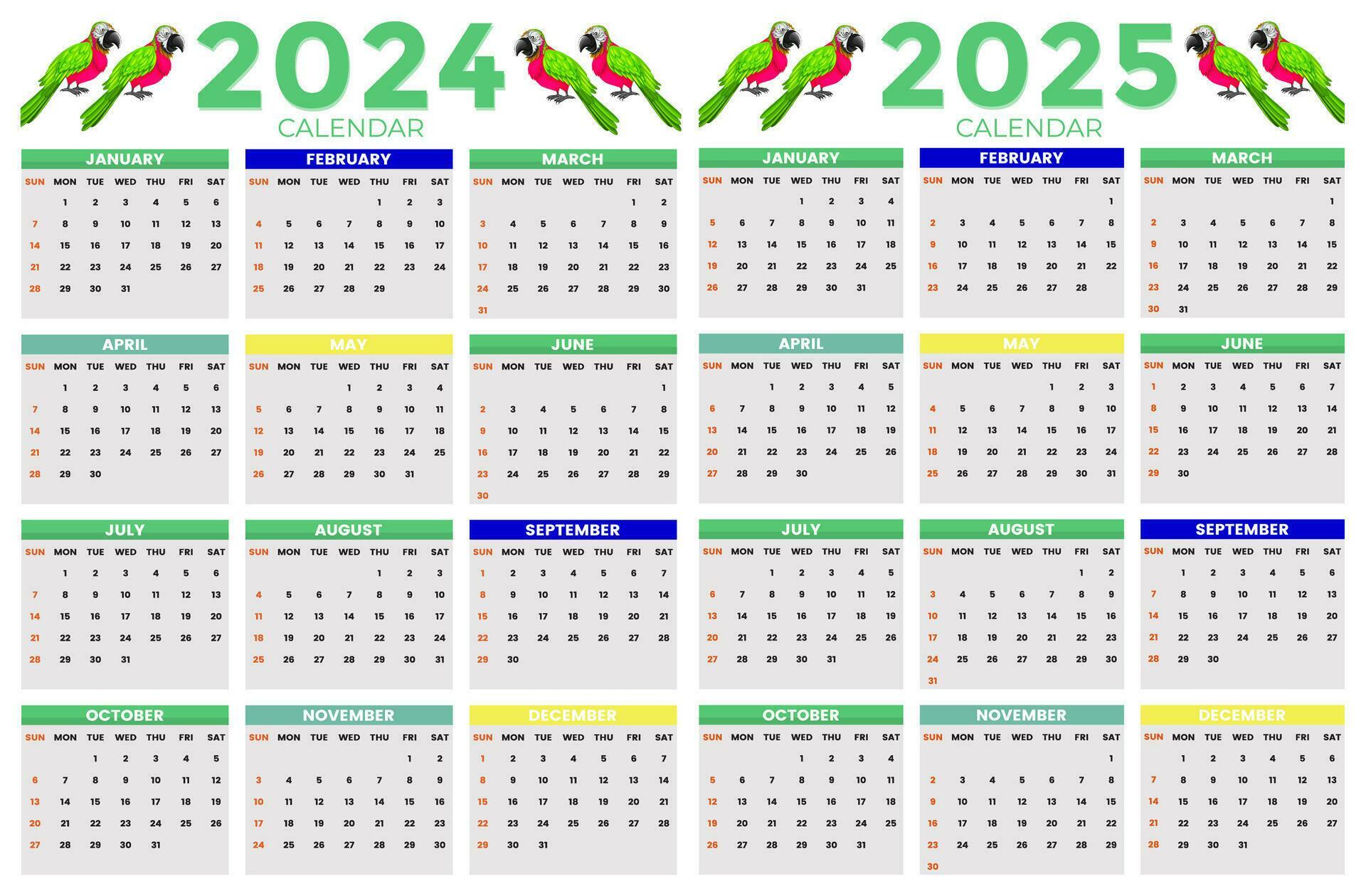 2025, 2025 calendar design template for happy new year 28182892 Vector