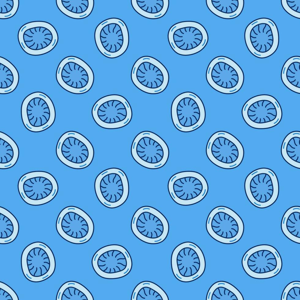 Microbe vector concept blue seamless pattern or background