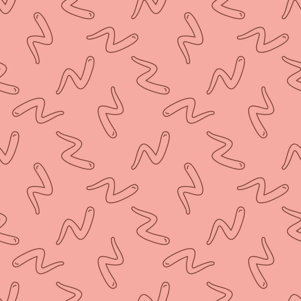 Bacterium vector Worm concept red line seamless pattern