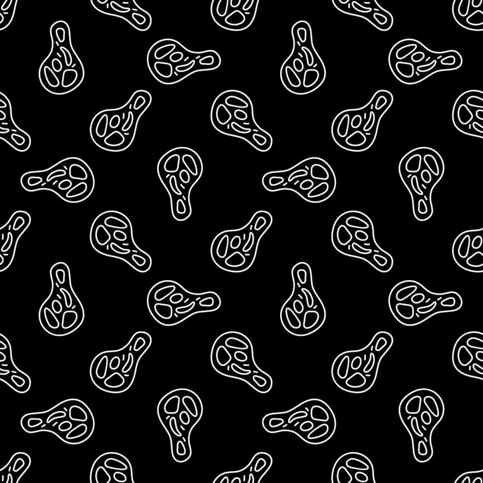 Microbe vector concept linear dark seamless pattern