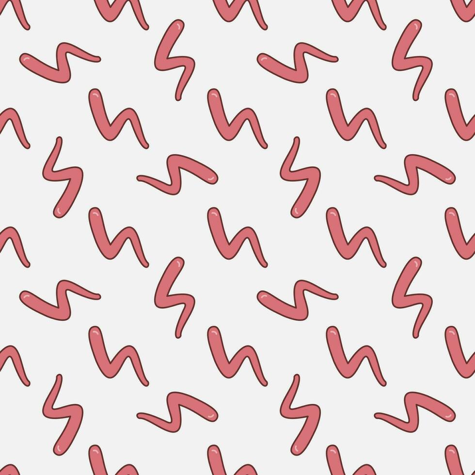 Bacterium vector Worm concept red seamless pattern