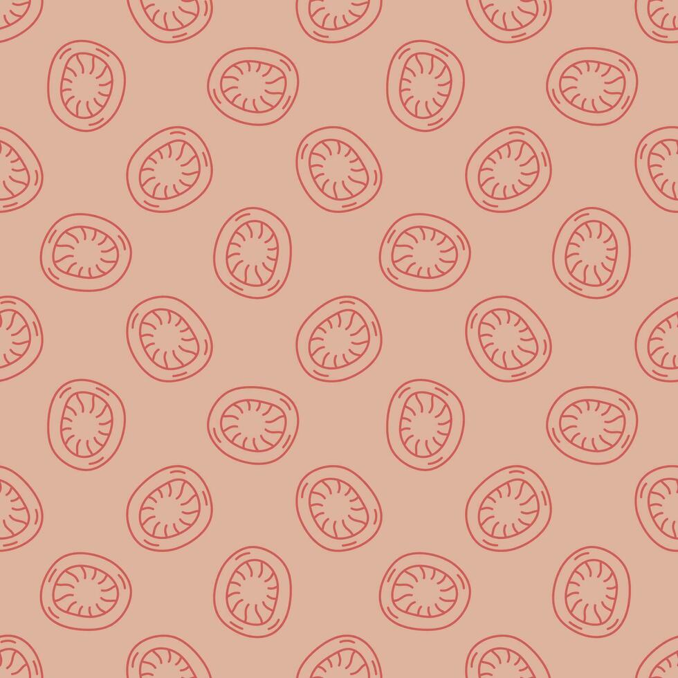 Microbe vector concept line red seamless pattern
