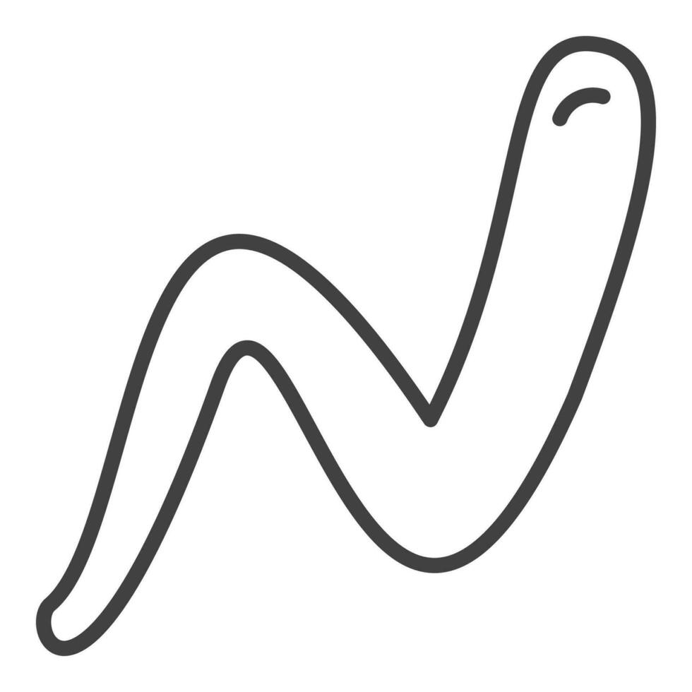 Bacterium vector Worm concept thin line icon or sign