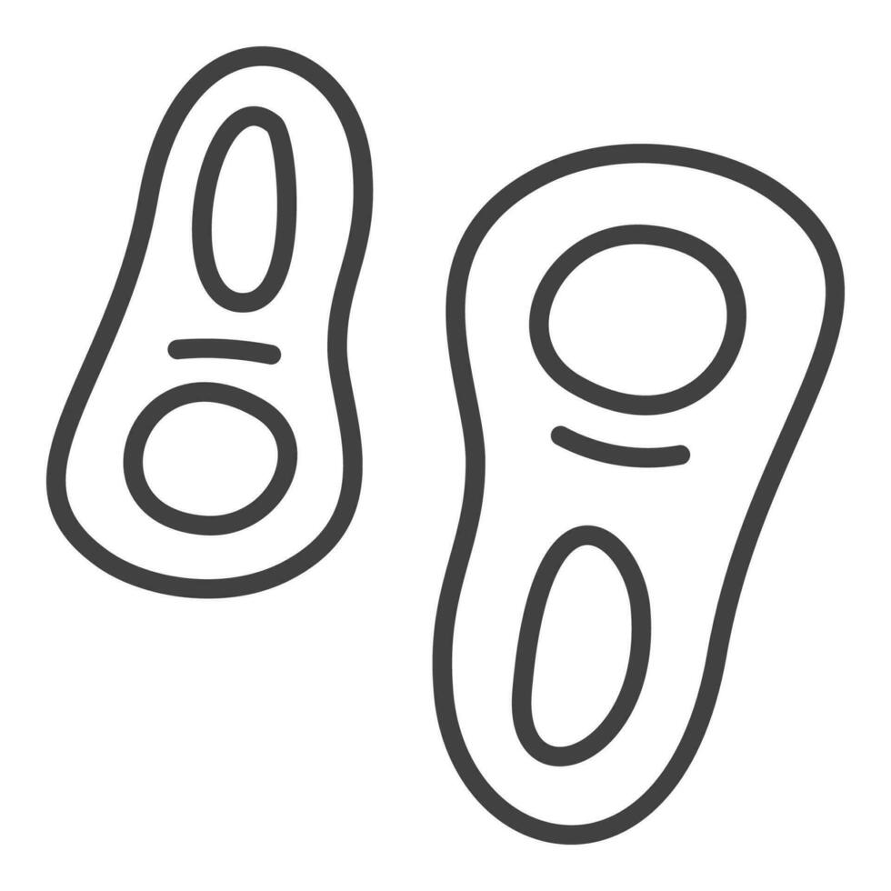 Two Microbes vector concept outline icon or symbol