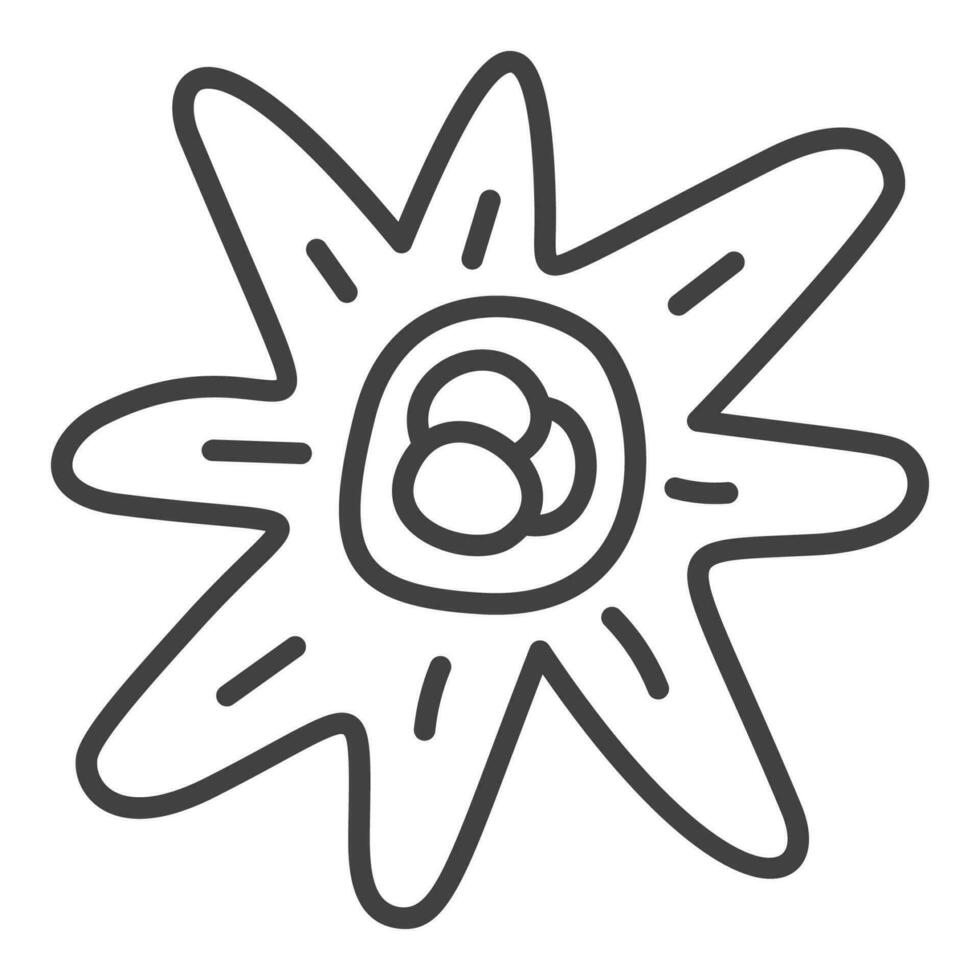 Virus vector concept thin line icon or sign