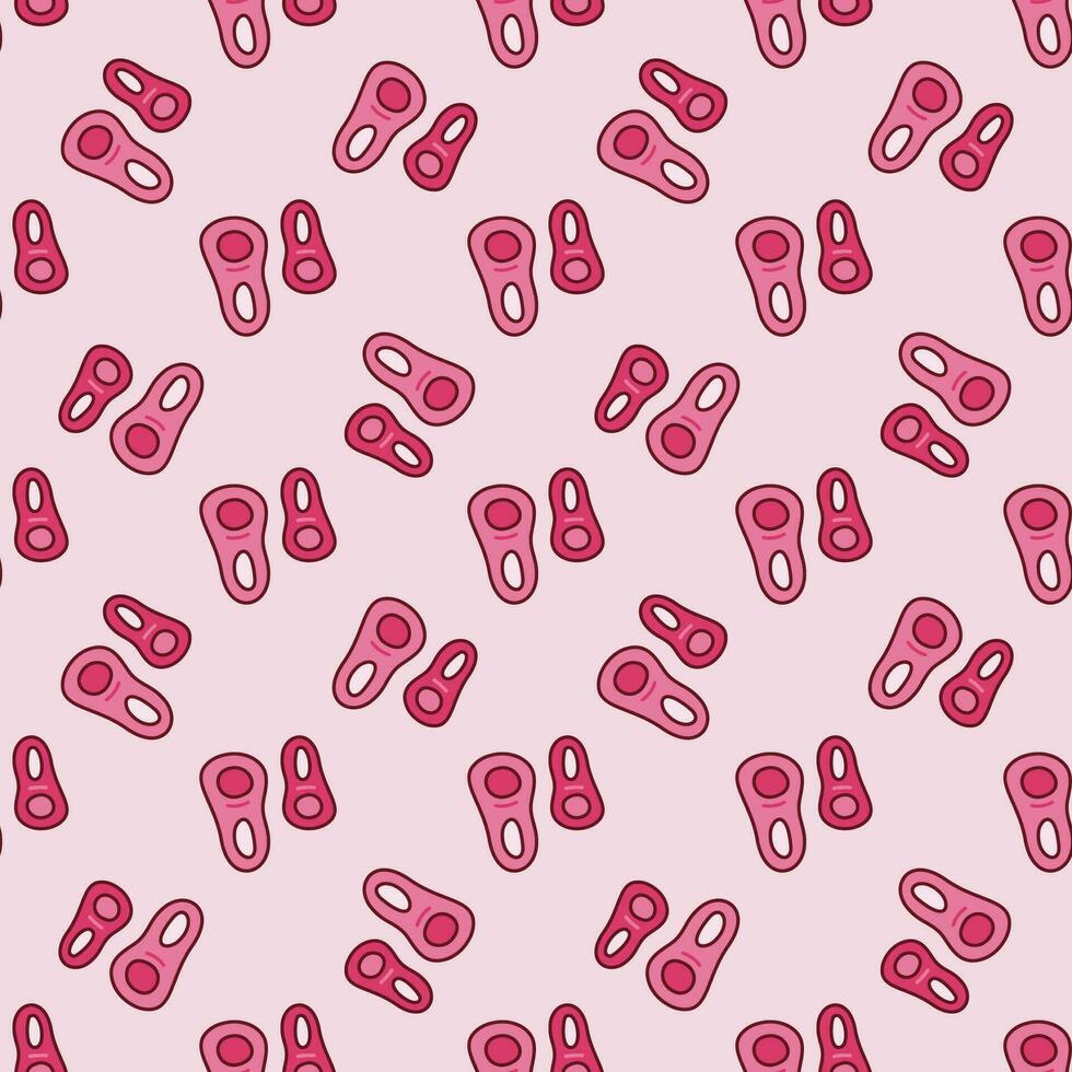 Two Microbes vector concept red seamless pattern