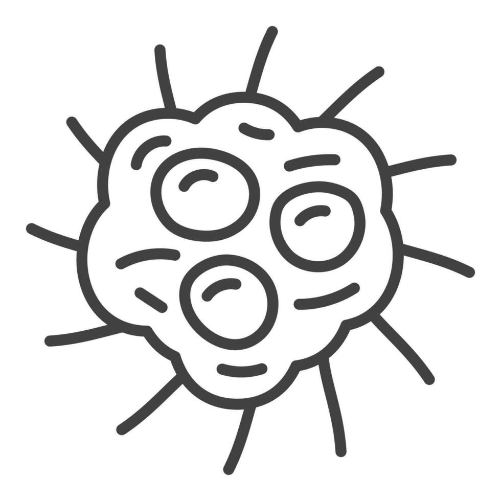 virus vector parásito concepto línea icono o símbolo