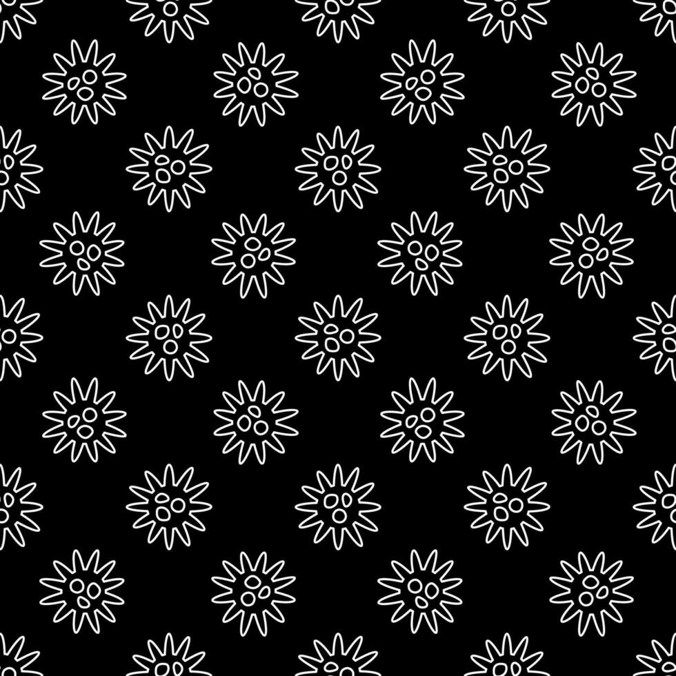 Virus vector concept minimal dark linear seamless pattern