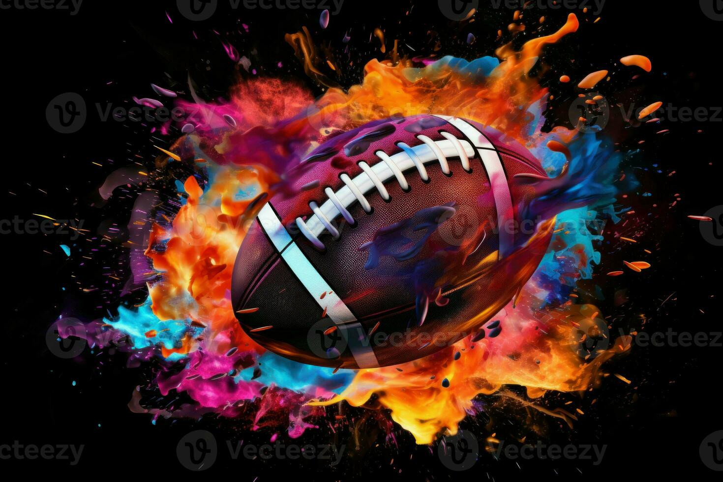 Sporty american football ball. Generate Ai photo