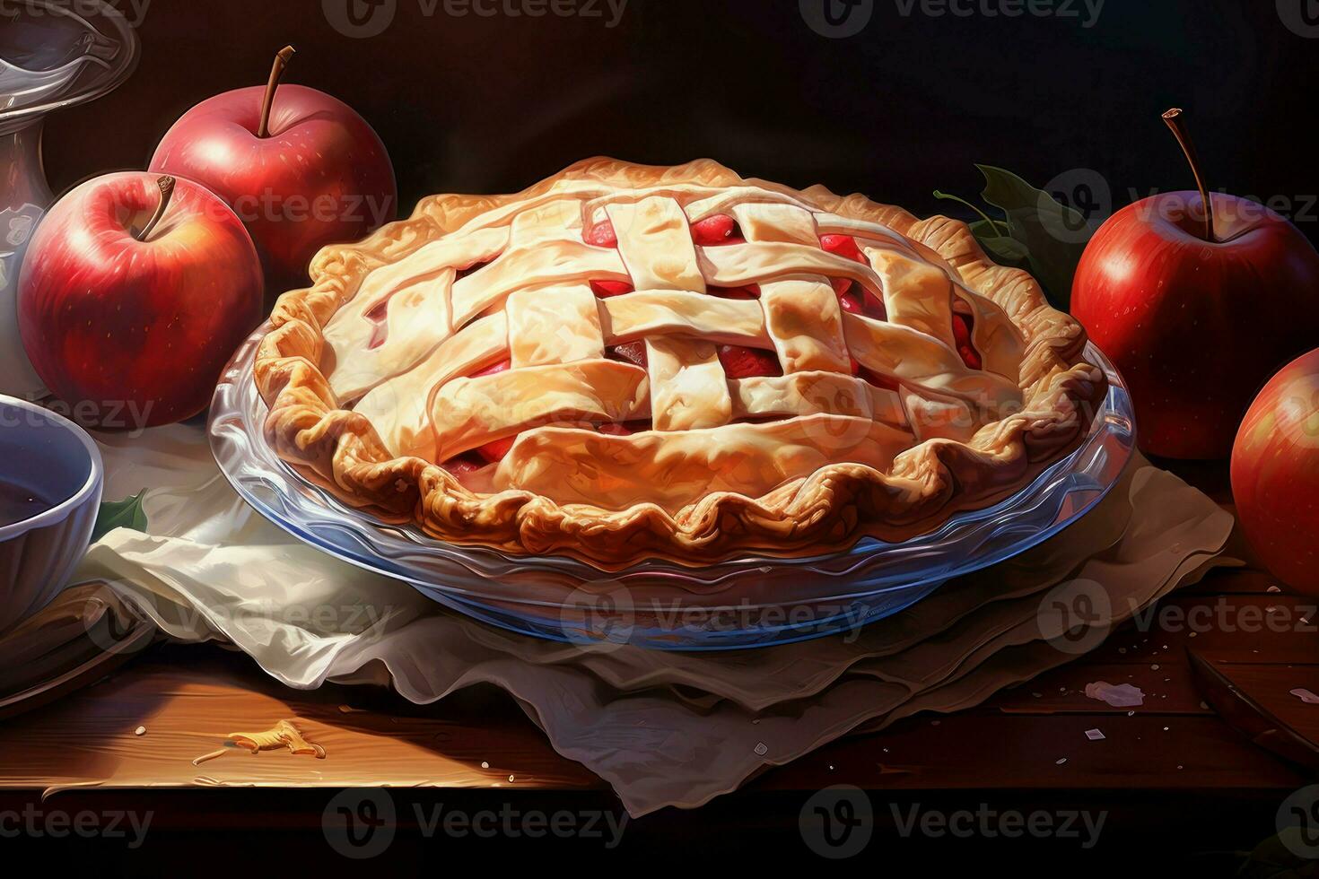 Apple pie. Generate Ai photo