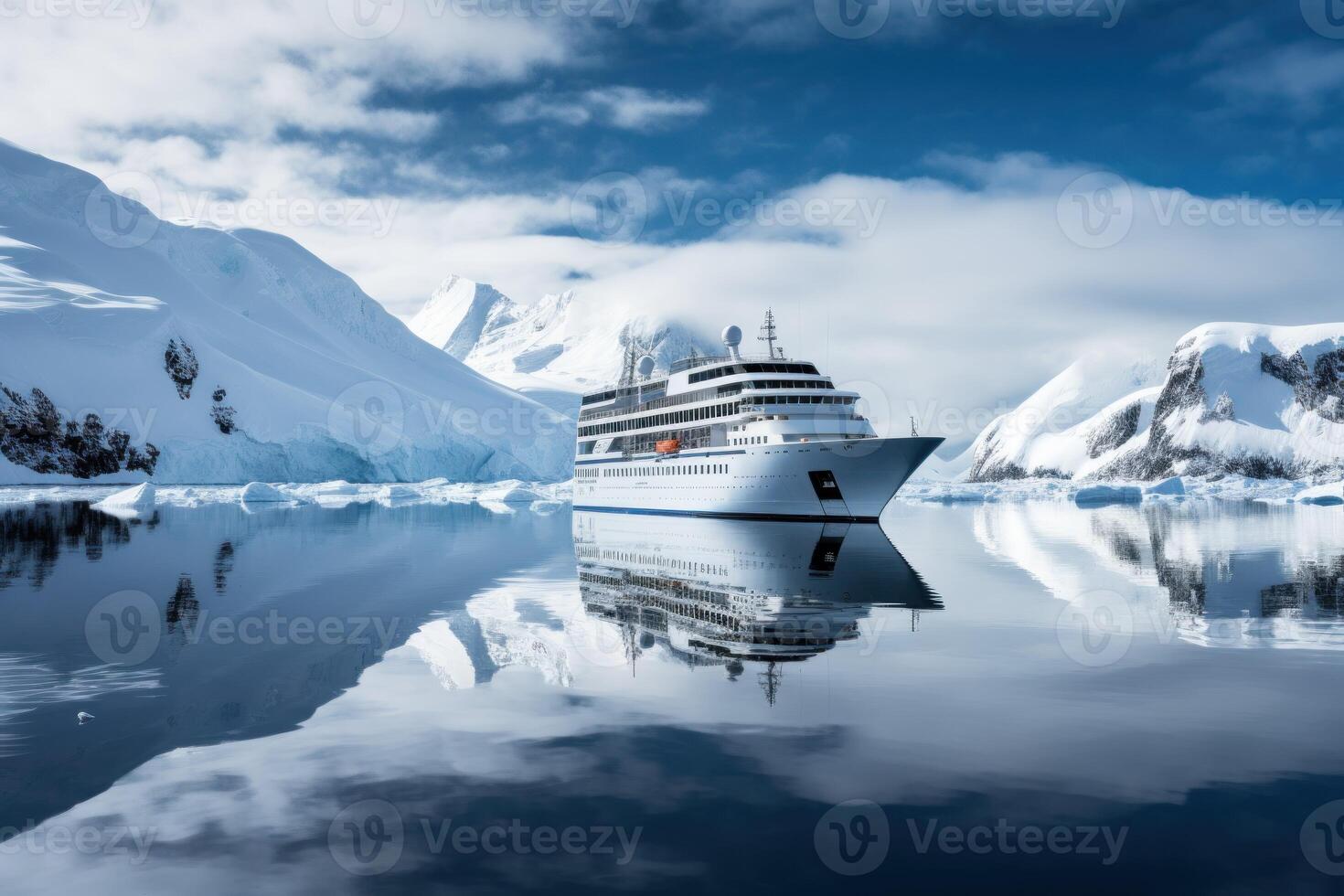 Antarctica cruise. Generate Ai photo
