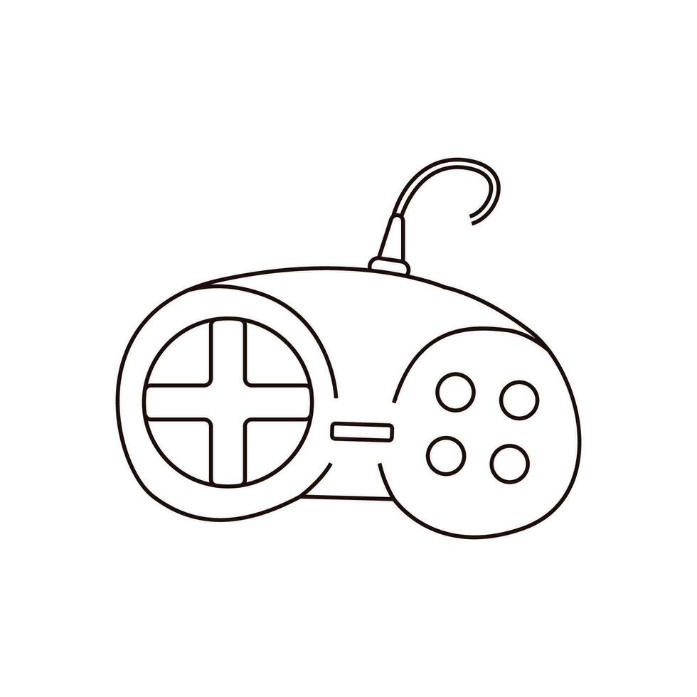 Vector illustration of joystick, gamepad for video games.
