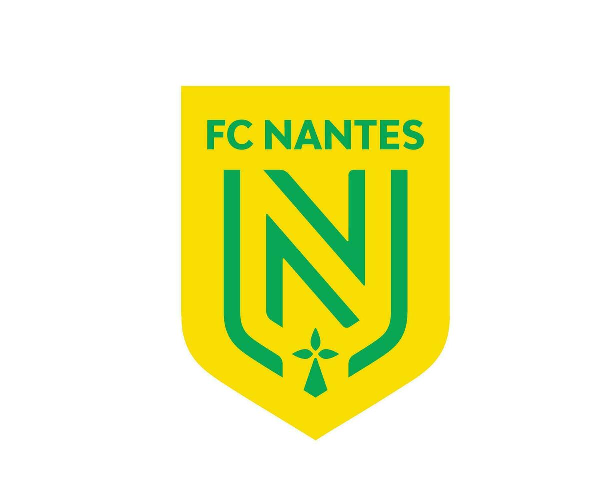 fc nantes símbolo club logo liga 1 fútbol americano francés resumen diseño vector ilustración