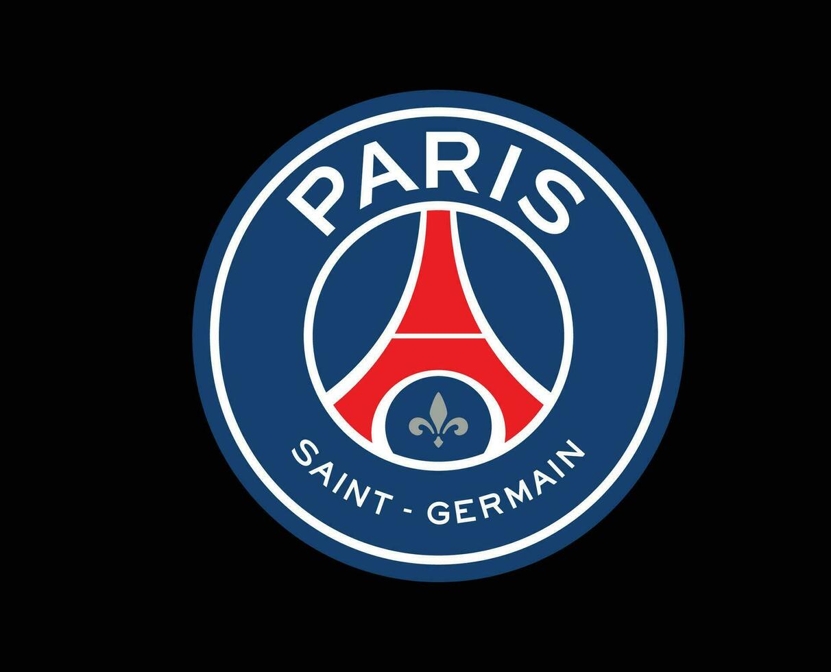 psg club logo símbolo liga 1 fútbol americano francés resumen diseño vector ilustración con negro antecedentes