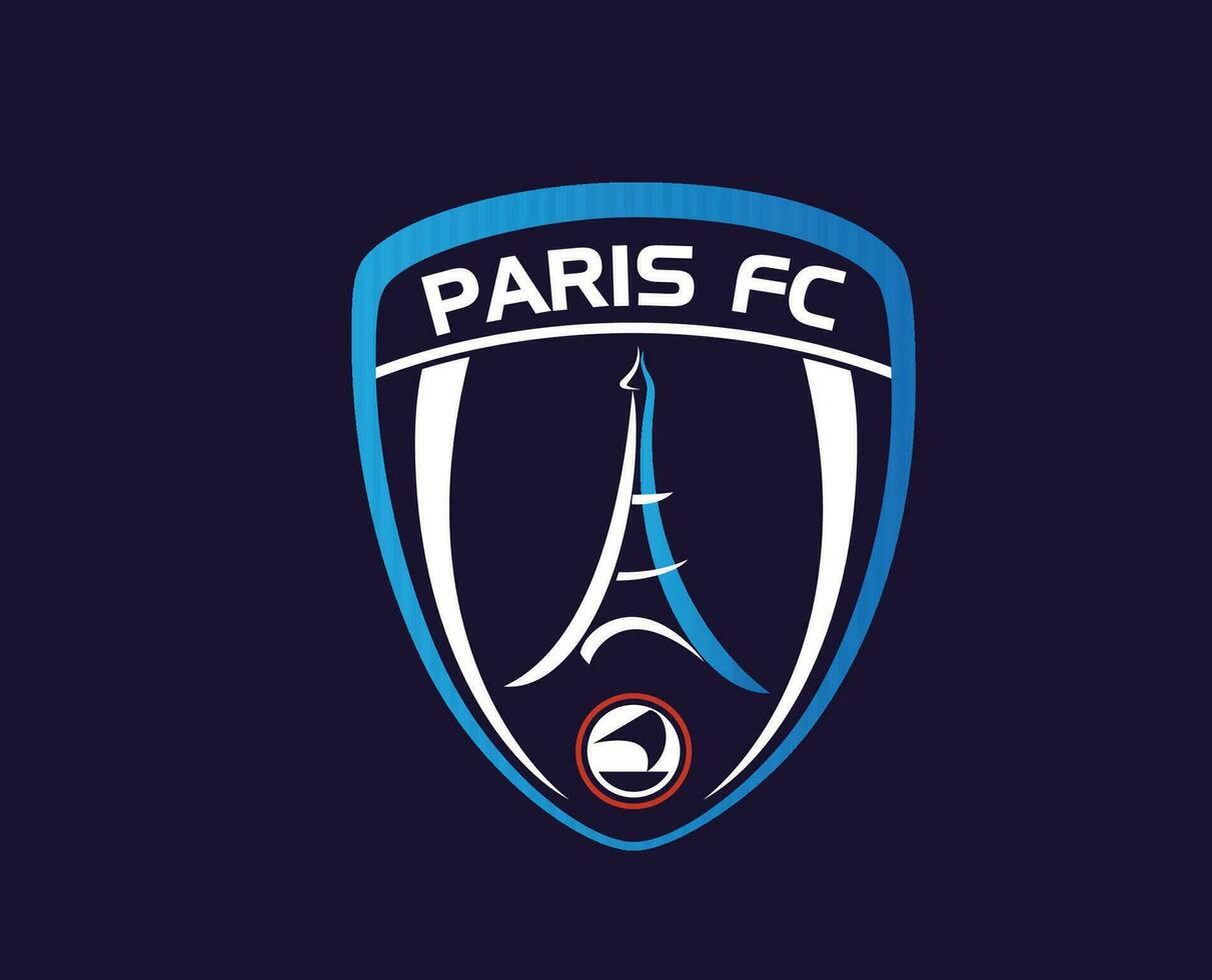 París fc club logo símbolo liga 1 fútbol americano francés resumen diseño vector ilustración con azul antecedentes