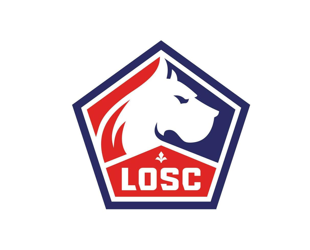 perdido lille club logo símbolo liga 1 fútbol americano francés resumen diseño vector ilustración