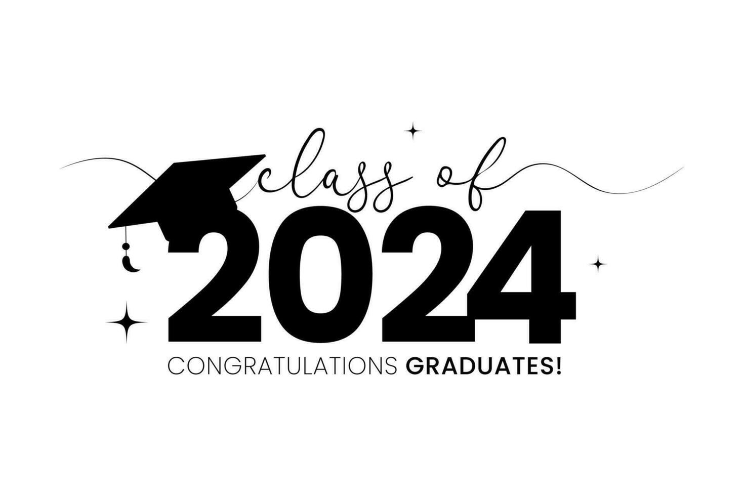 Lettering Class of 2024 for greeting, invitation card. Text for graduation  design, congratulation event, T-shirt, party, high school or college gradua  Stock Vector Image & Art - Alamy