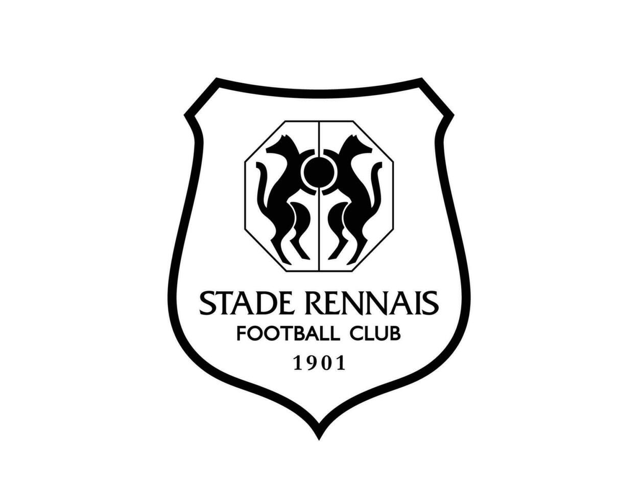Stade Rennais FC Club Symbol Logo Black Ligue 1 Football French Abstract Design Vector Illustration