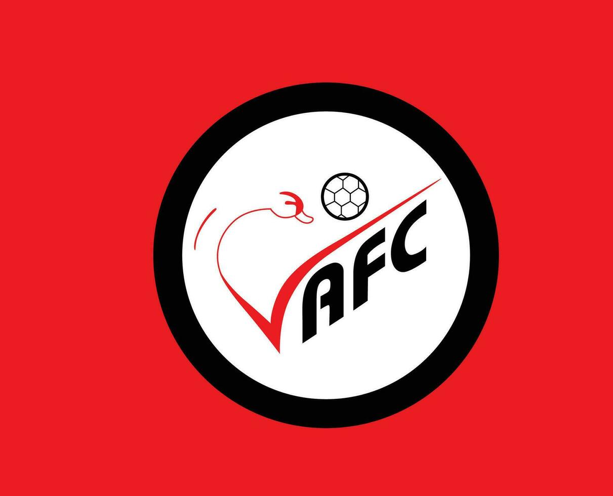 valenciennes fc logo club símbolo liga 1 fútbol americano francés resumen diseño vector ilustración con rojo antecedentes