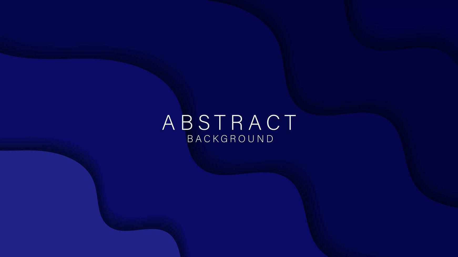Abstract background in dark blue wave shape, Horizontal template background. Vector illustration design
