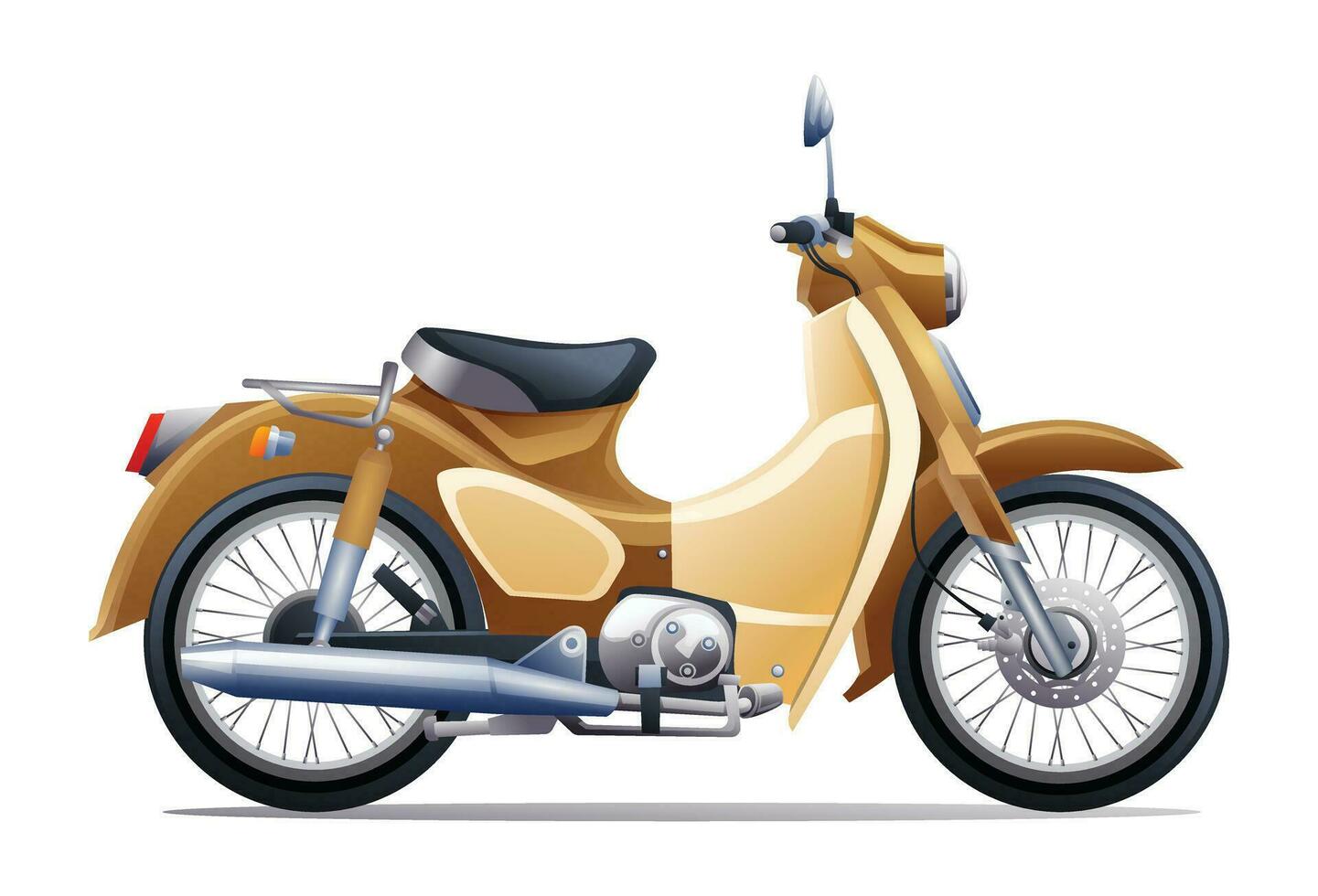 Clásico motocicleta vector ilustración. clásico moto aislado en blanco antecedentes