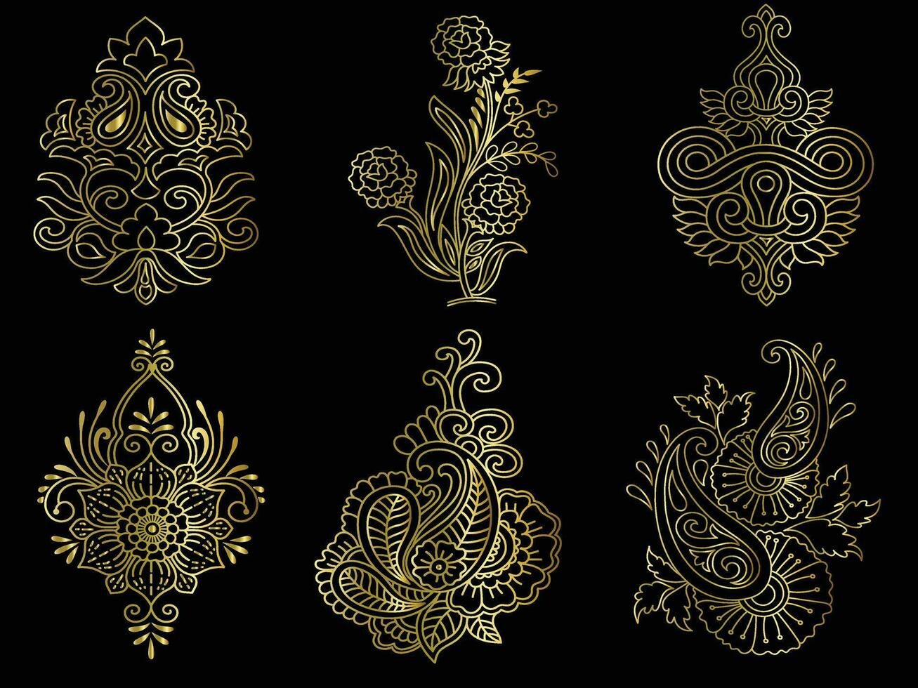 Textile Fabric neck design, pattern traditional, floral necklace embroidery design for fashion clothing design for textile print. vector