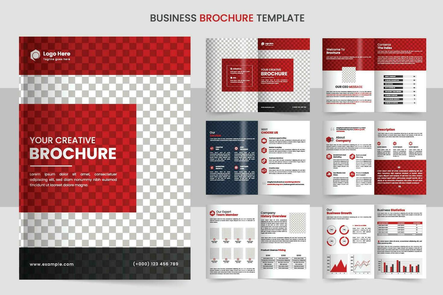 company profile brochure design minimal multipage business brochure template design annual report,creative design Multipurpose template with cover vector