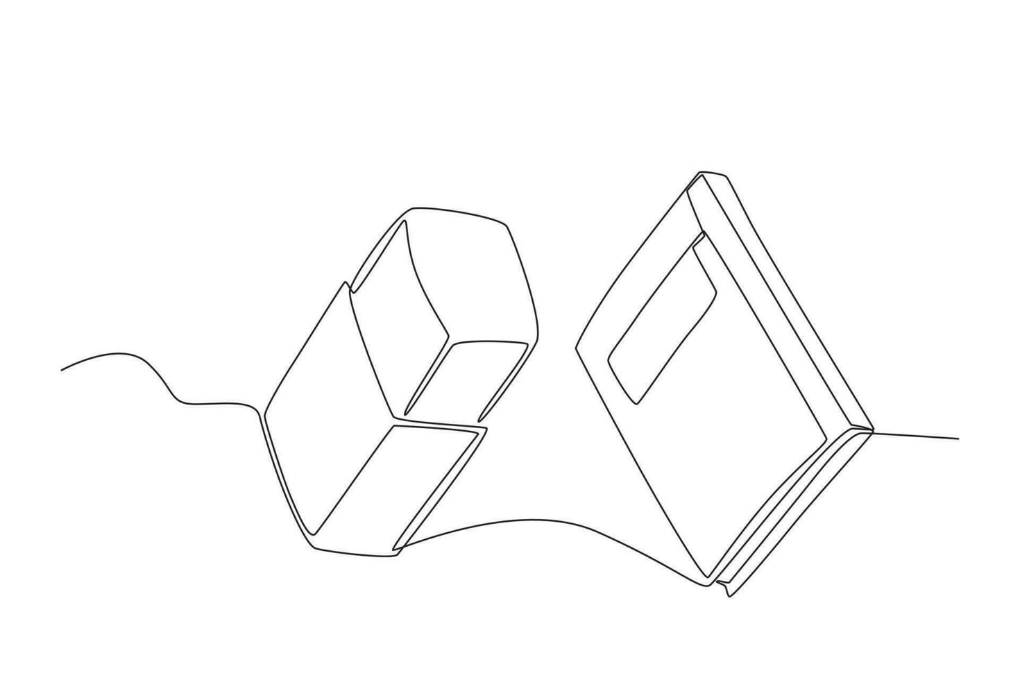 An eraser and textbook vector