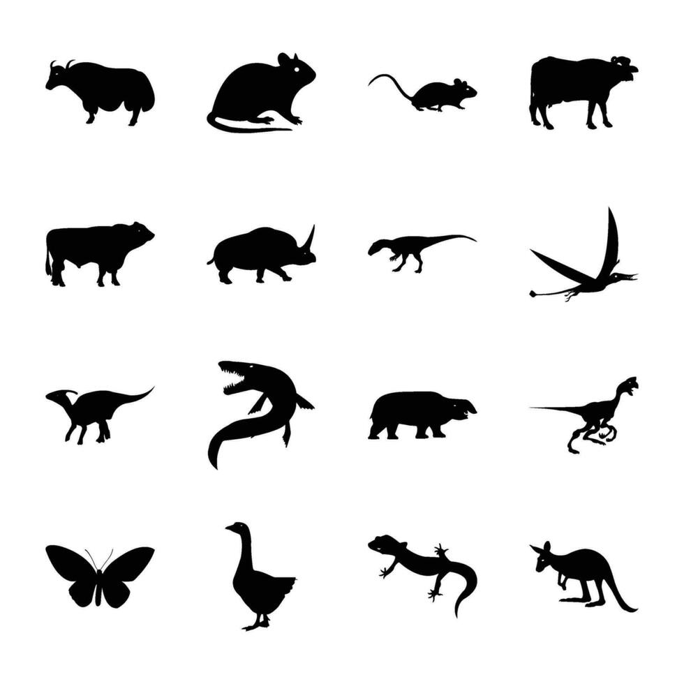 Pack of Jungle Solid Icon Vectors