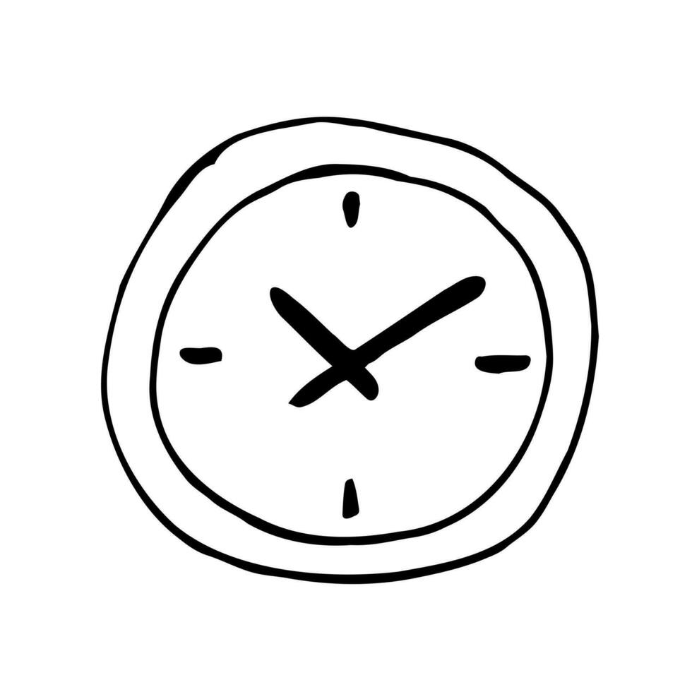 vector garabatear reloj, reloj icono. negocio signo. vector eps.10