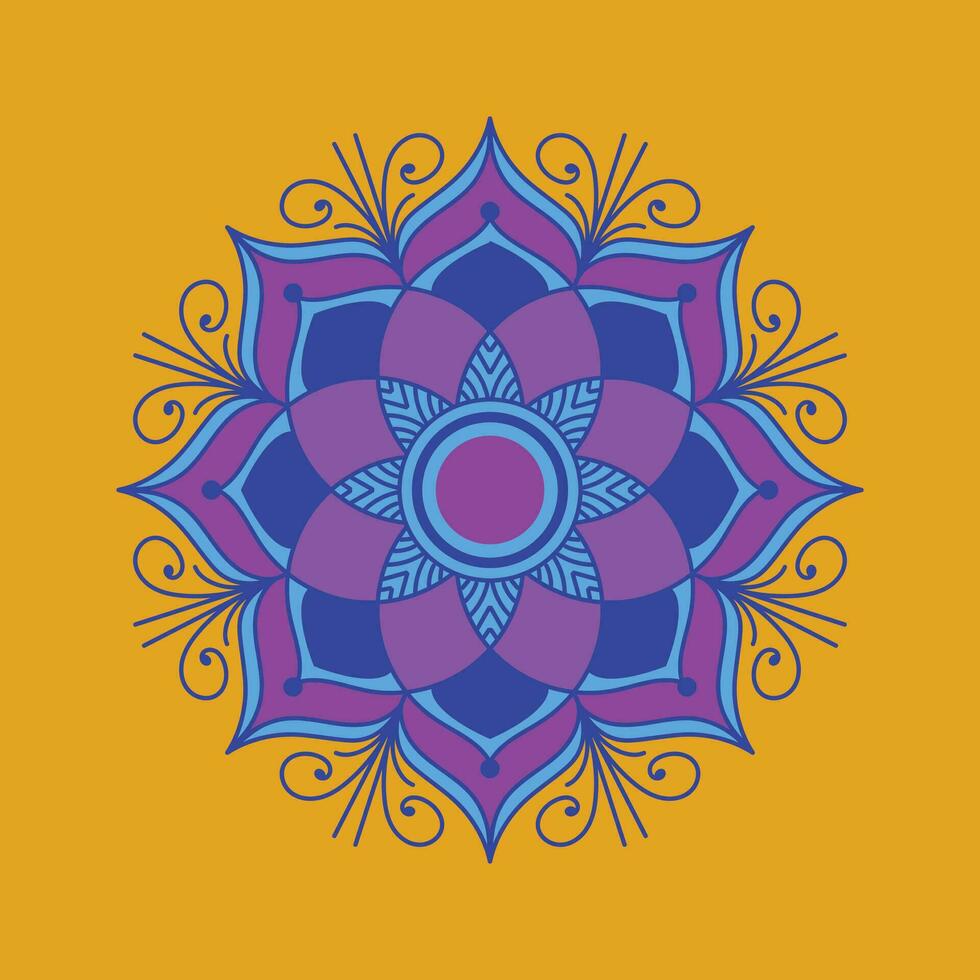 mandala con flor para alheña, mehndi, tatuaje, decoración. decorativo ornamento en étnico oriental estilo. mano dibujado antecedentes. islam, Arábica, indio. vector