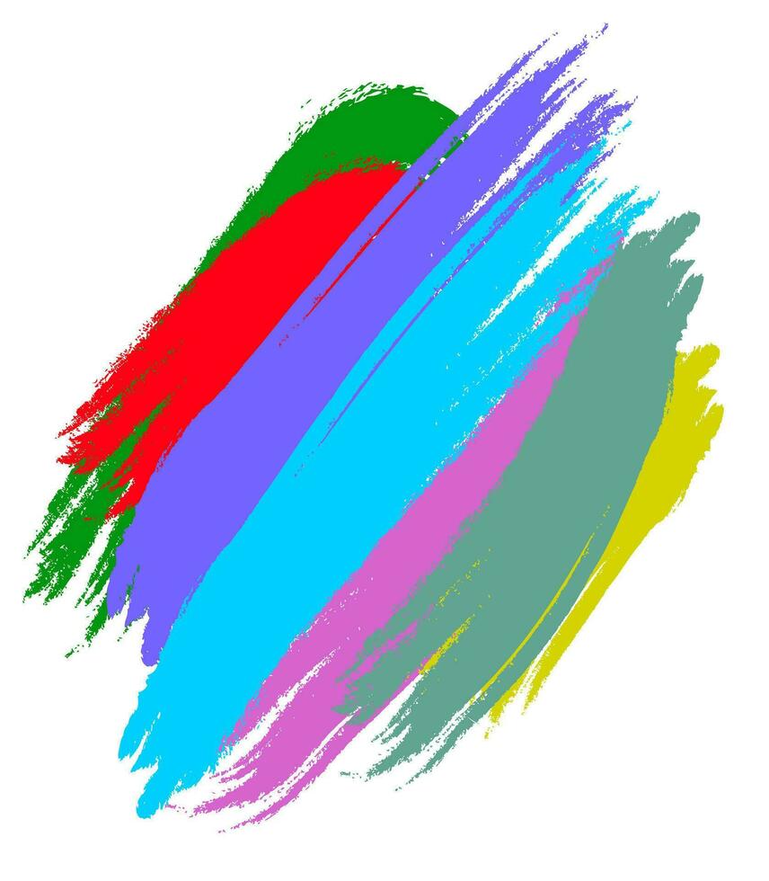 Brush coloring on canvas vector