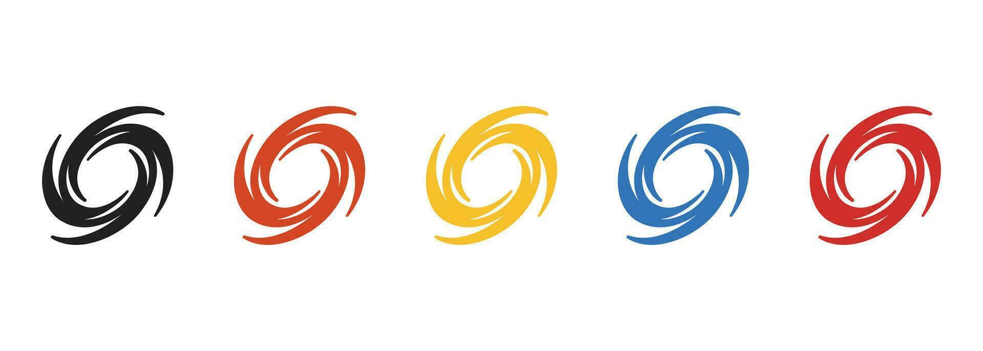 Hurricane symbol. Typhoon, storm, twister, vortex illustration design in abstract style. vector