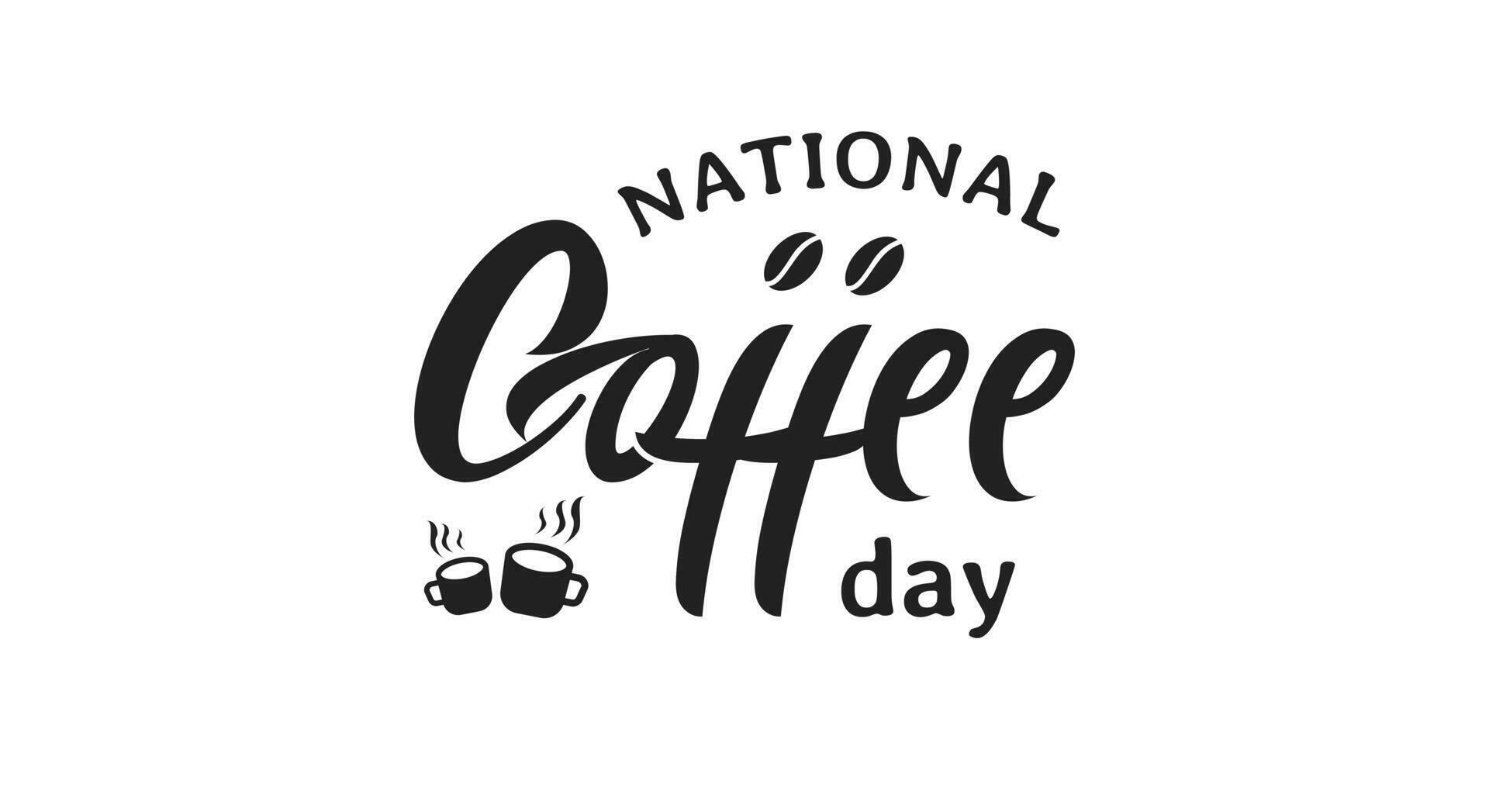 National coffee day. Template design for background, banner, poster