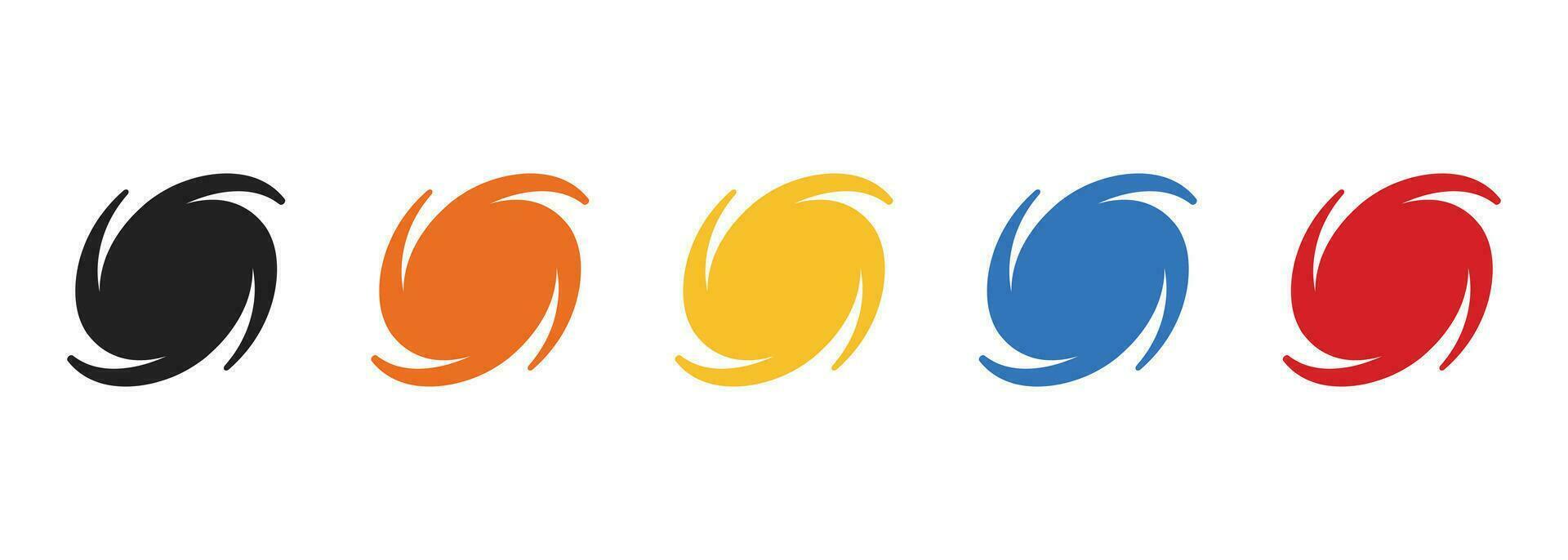 Hurricane symbol. Typhoon, storm, twister, vortex illustration design in abstract style. vector