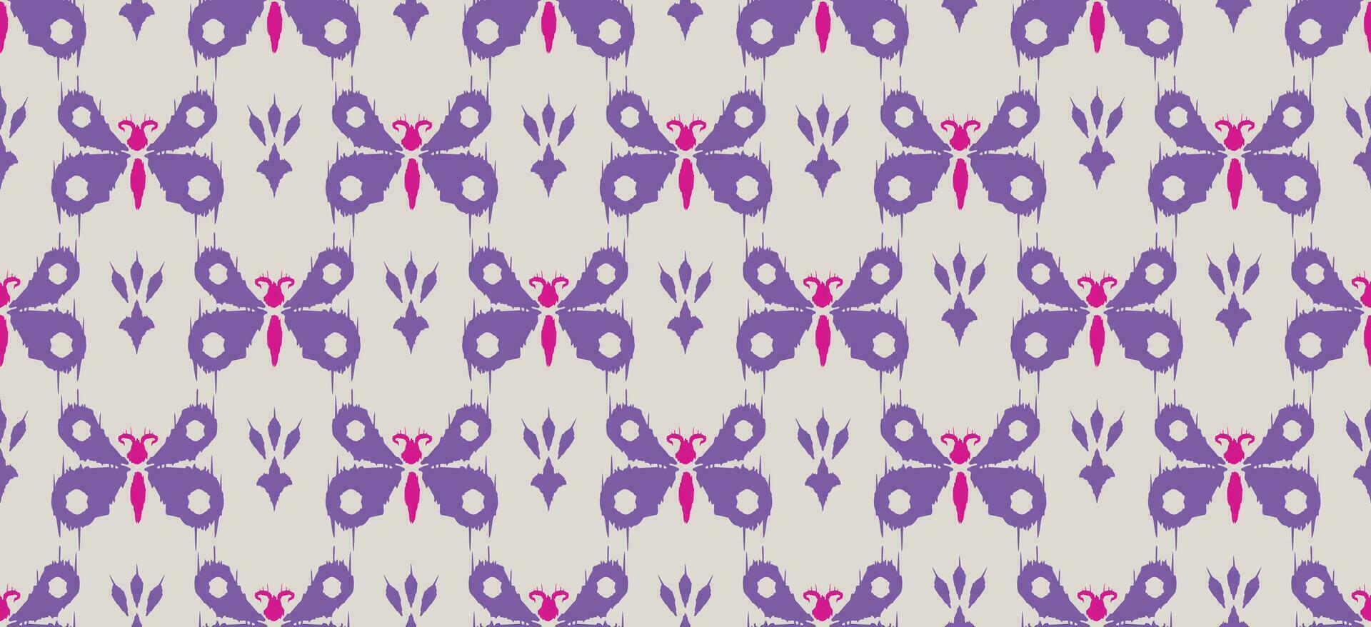 butterfly fabric, Motif ethnic handmade beautiful Ikat art print. Ethnic beautiful purple butterfly pattern background art folk embroidery,Cute butterfly insect print. vector