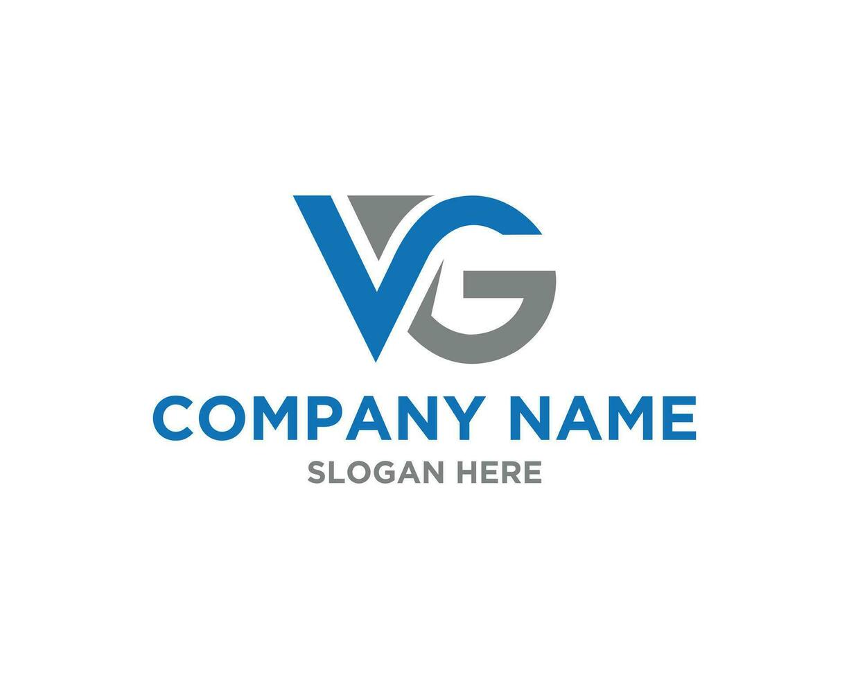 Creative Letter VG Abstract Logo Design Icon Vector Illustration.