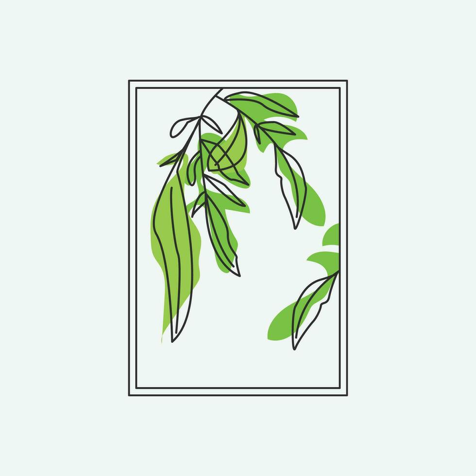 leaf logo icon for wall decoration illustration design vector